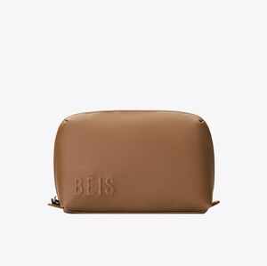 NWT Beis Camel Small Cosmetic Bag